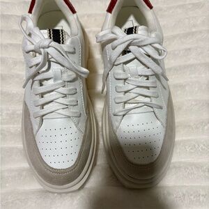 Stylish White and Gray Women’s Sneakers